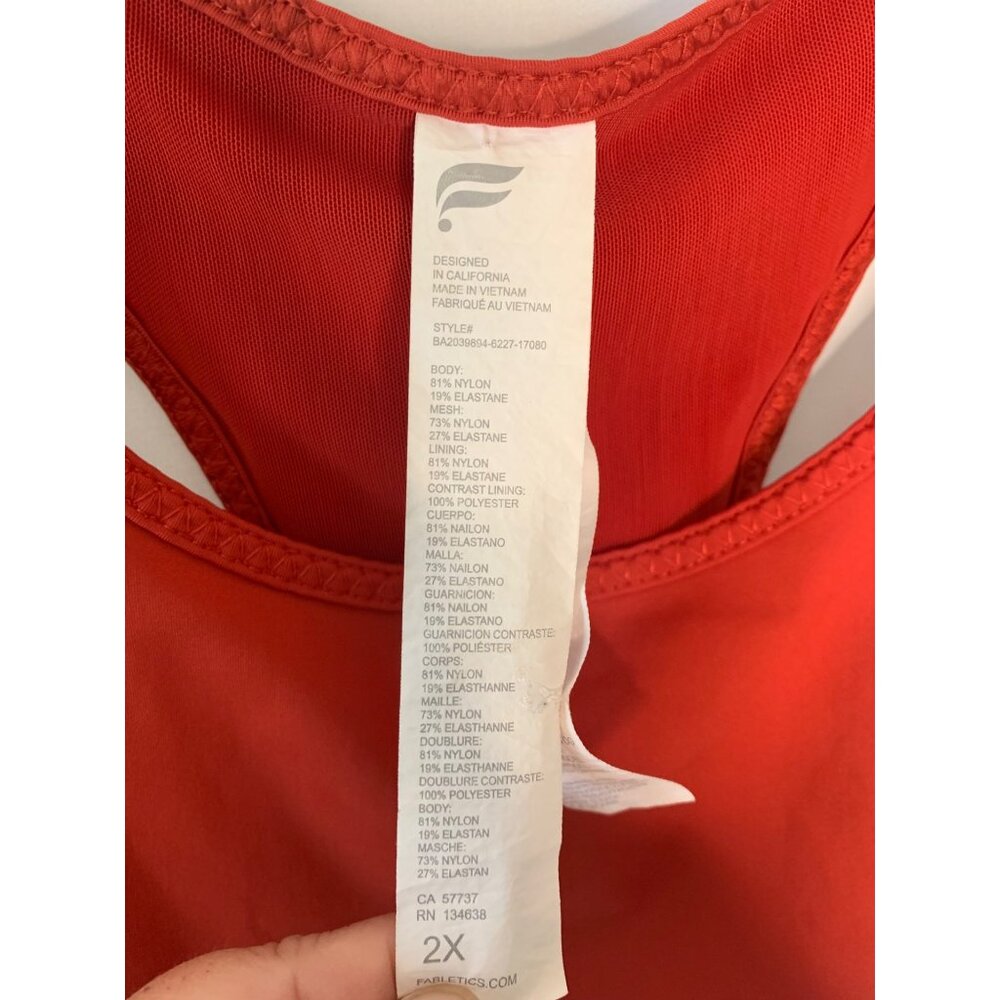 Fabletics Solid Red Trinity High-Impact Women's A… - image 5